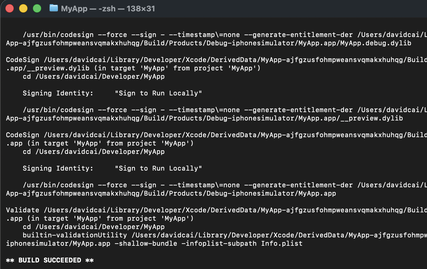 xcodebuild 命令行编译输出